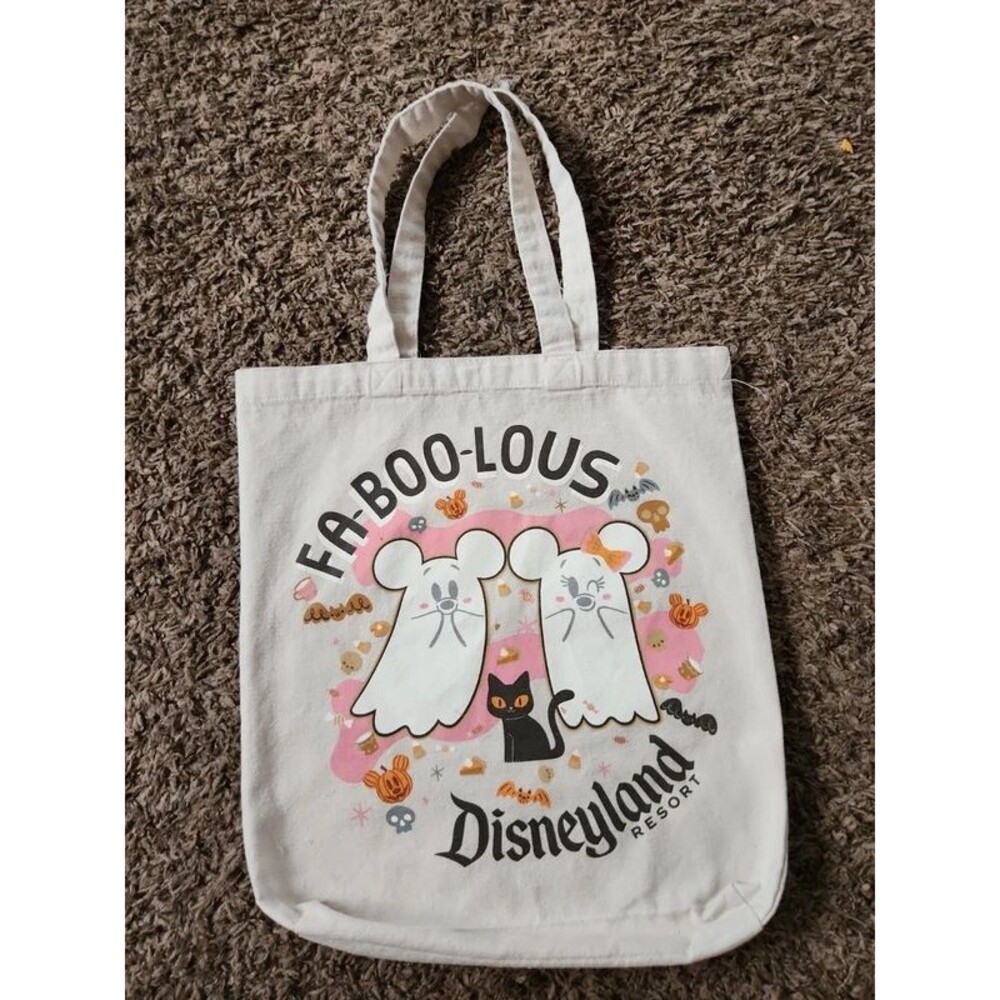 Disneyland Resort Halloween Tote Bag "Fa-BOO-Lous" Mickey & Minnie Ghosts